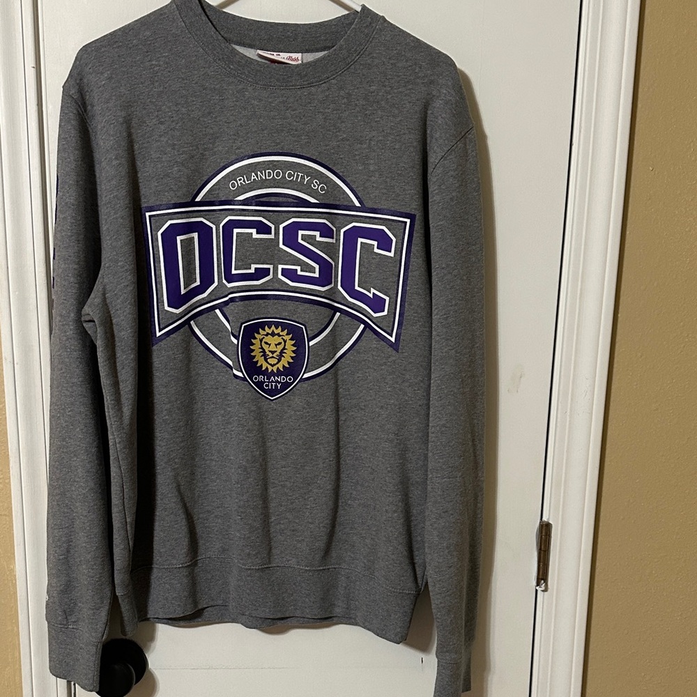 Mitchell & Ness Orlando City SC Gray Crewneck Sweater